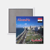 zEG024 ALEXANDRIA, Egypte, Afrika, Fridge Magneet (Voorkant / Achterkant)