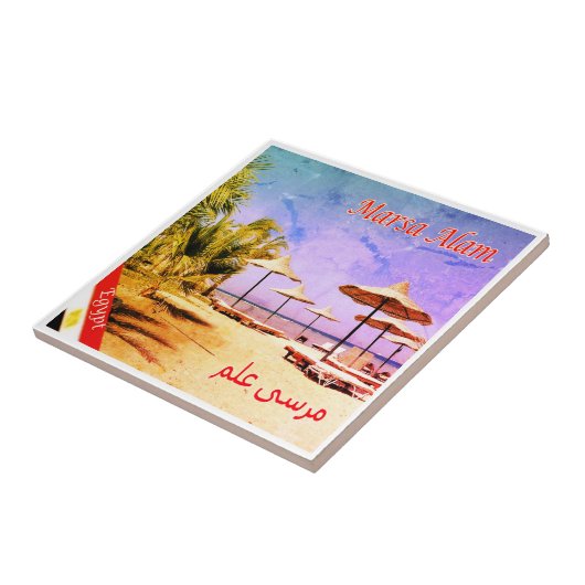 zEG025 MARSA ALAM strand, Egypte, Rood Zee, Tegeltje (Zijkant)