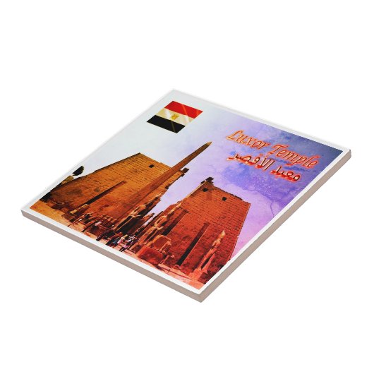 zEG028 EGYPT, Luxor Temple, Entrance, Fridge Tegeltje (Zijkant)