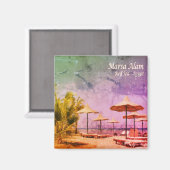 zEG035 MARSA ALAM Beach, Red Zee, Egypte, Fridge Magneet (Voorkant / Achterkant)