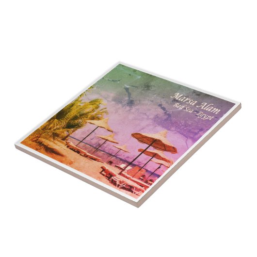 zEG035 MARSA ALAM Beach, Rode Zee, Egypte, Tegeltje (Zijkant)