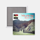 zEG042 VALLEY OF THE KINGS, Gaspa, Egypt, Fridge Magneet (Voorkant / Achterkant)
