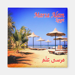 zEG051 MARSA ALAM Beach, Red Zee, Egypte, Fridge Magneet