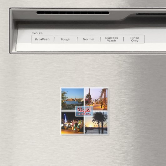 zEG059 HURGHADA, rood Zee, mozaïek, Afrika, Fridge Magneet (Insitu (Vaatwasser))