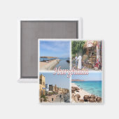 zEG061 HURGHADA, rood Zee, mozaïek, Afrika, Fridge Magneet (Voorkant / Achterkant)