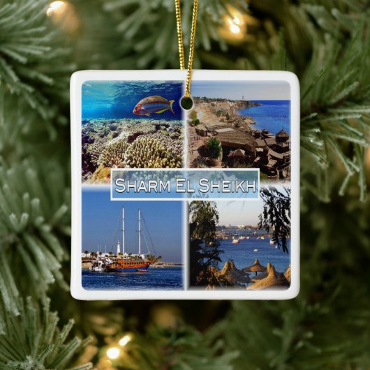 zEG063 SHARM EL SHEIK in rood Zee, EGYPTE, Keramisch Ornament (Boom)