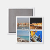 zEG068 HURGHADA, Egypte, rood Zee, mozaïek, Fridge Magneet (Voorkant / Achterkant)