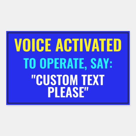 Zeg...? Aangepaste spraakgeactiveerde Sticker (Voorkant)