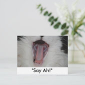 Zeg Ah!/Dentist Humor Briefkaart (Staand voorkant)
