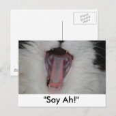 Zeg Ah!/Dentist Humor Briefkaart (Voorkant / Achterkant)