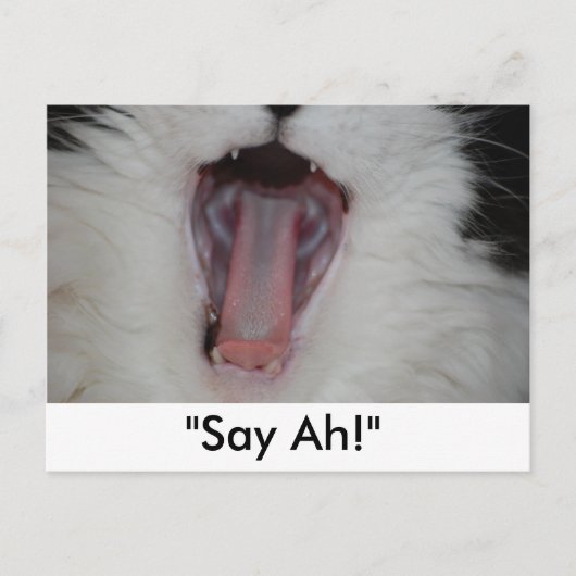 Zeg Ah!/Dentist Humor Briefkaart (Voorkant)