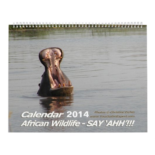 Zeg 'AHH'!! African Wildlife Calendar 2014 2-Pg. Kalender (Hoes)
