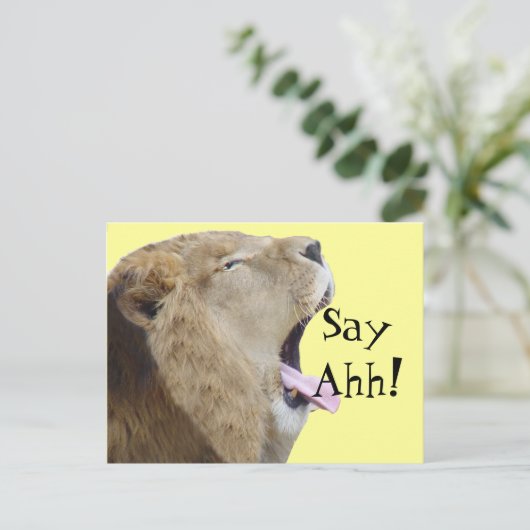 Zeg Ahh! Briefkaarten van de patiënt (Staand voorkant)