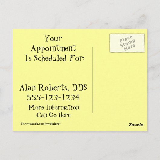 Zeg Ahh! Briefkaarten van de patiënt (Achterkant)