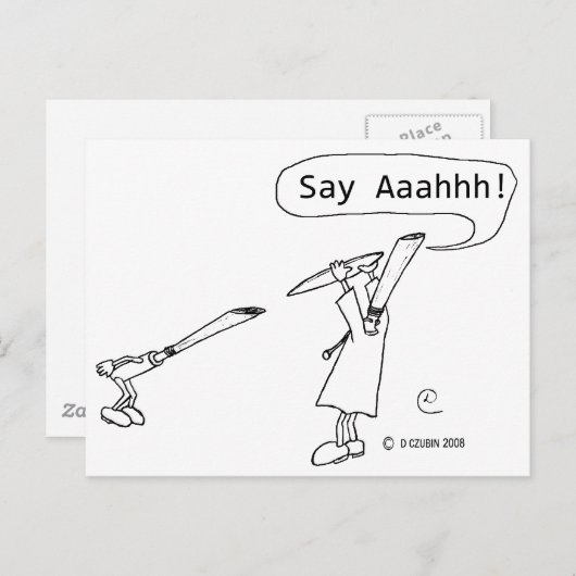 Zeg Ahhh Briefkaart (Voorkant / Achterkant)