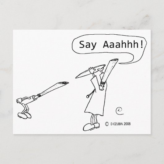 Zeg Ahhh Briefkaart (Voorkant)