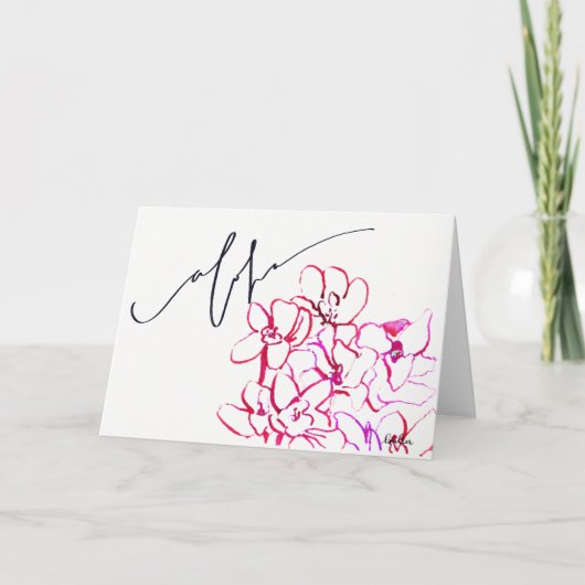 Zeg "Aloha" met de Tropische Kaart van de Nota van (Voorkant)