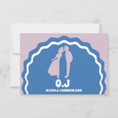 Zeg alsjeblieft ja moderne gewaagde gele retro gol RSVP kaartje (Achterkant)