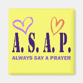 ZEG ALTIJD EEN GEBED MAGNEET (Voorkant)