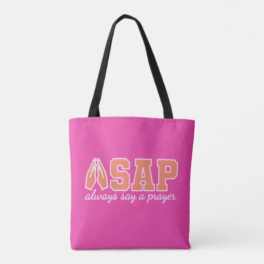 Zeg altijd een gebed tote bag (Achterkant)
