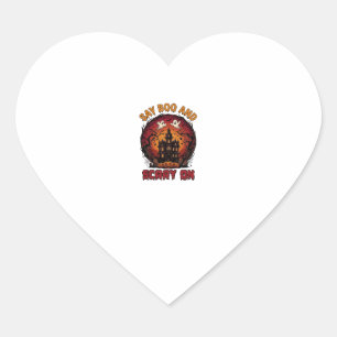 Zeg Boe Boospookhuis spoken Griezels Pompoenen Hal Hart Sticker
