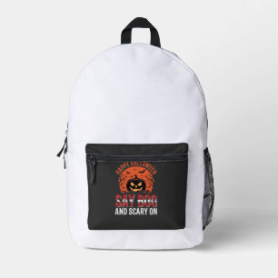 Zeg Boe Halloween Pompoen Ontwerp_1 Bedrukte Rugzak
