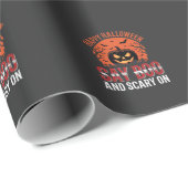 Zeg Boe Halloween Pompoen Ontwerp_1 Cadeaupapier (Rol Hoek)