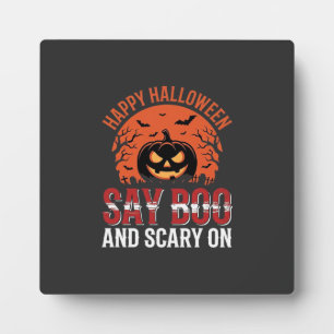 Zeg Boe Halloween Pompoen Ontwerp_1 Fotoplaat