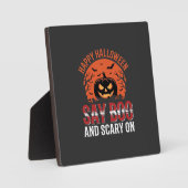 Zeg Boe Halloween Pompoen Ontwerp_1 Fotoplaat (Voorkant)