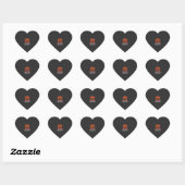 Zeg Boe Halloween Pompoen Ontwerp_1 Hart Sticker (Vel)