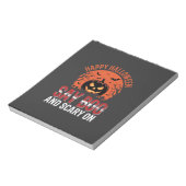Zeg Boe Halloween Pompoen Ontwerp_1 Notitieblok (Linkerzijde)