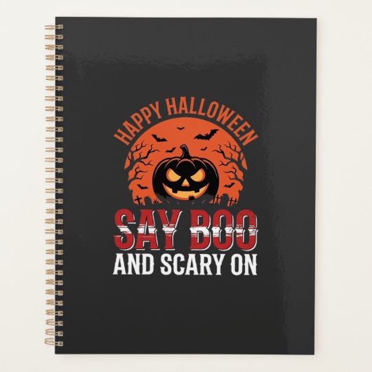 Zeg Boe Halloween Pompoen Ontwerp_1 Planner (Voorkant)