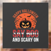 Zeg Boe Halloween Pompoen Ontwerp_1 Raamsticker (Vel 2)