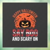 Zeg Boe Halloween Pompoen Ontwerp_1 Raamsticker (Vel 3)