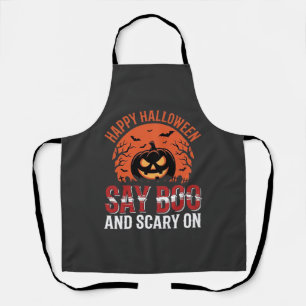 Zeg Boe Halloween Pompoen Ontwerp_1 Schort