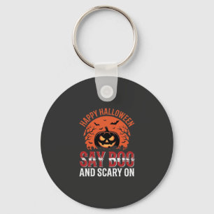 Zeg Boe Halloween Pompoen Ontwerp_1 Sleutelhanger