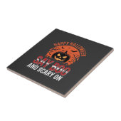 Zeg Boe Halloween Pompoen Ontwerp_1 Tegeltje (Zijkant)