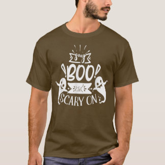 Zeg Boo en Scary op T-shirt