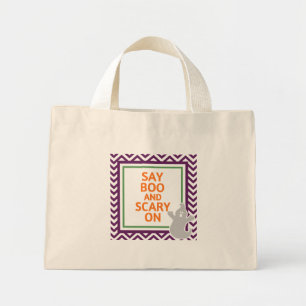 Zeg Boo en zorg op Halloween Mini Tote Bag