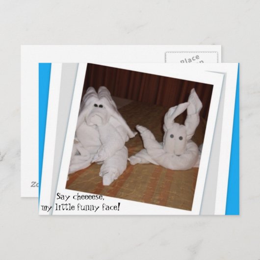 Zeg Cheeeseee m'n grappige gezicht. Briefkaart (Voorkant / Achterkant)