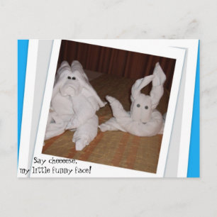 Zeg Cheeeseee m'n grappige gezicht. Briefkaart