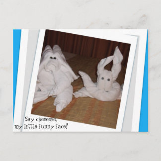 Zeg Cheeeseee m'n grappige gezicht. Briefkaart