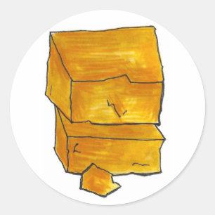 Zeg CHEESE Cheddar Foodie Cooking Food Ronde Sticker