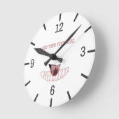 Zeg Cheese, grappig aanpasbaar Ronde Klok (Hoek)