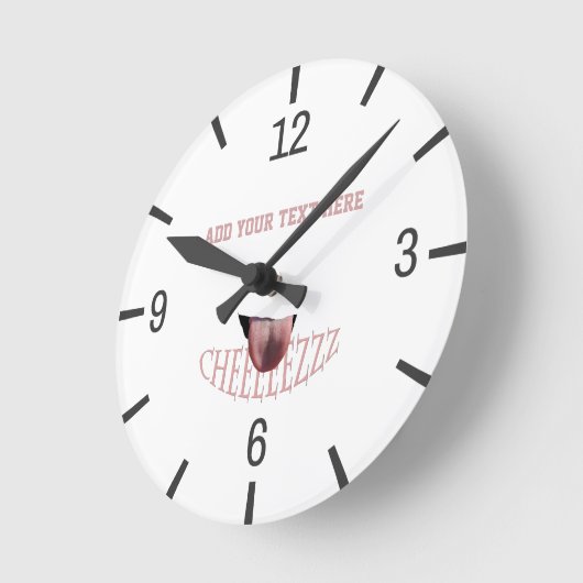 Zeg Cheese, grappig aanpasbaar Ronde Klok (Hoek)