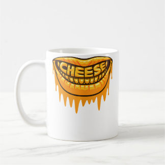 Zeg Cheese Grappige Kaasachtige Glimlach Fotografi Koffiemok