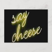Zeg Cheese Neon Lights Briefkaart (Voorkant)
