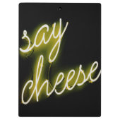 Zeg Cheese Neon Lights Klembord (Achterkant)