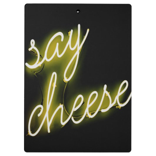 Zeg Cheese Neon Lights Klembord (Achterkant)