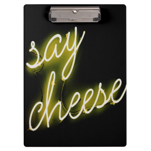 Zeg Cheese Neon Lights Klembord (Voorkant)